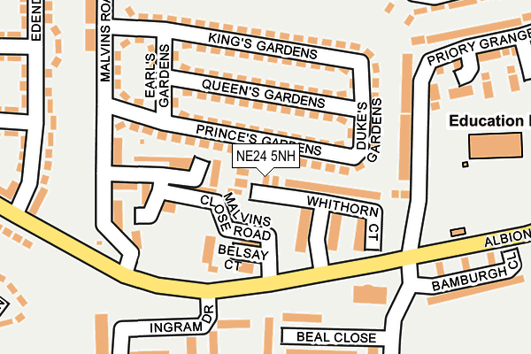 NE24 5NH map - OS OpenMap – Local (Ordnance Survey) NE24 5NH map - OS OpenMap – Local (Ordnance Survey)