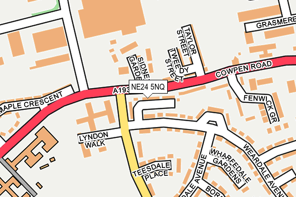 NE24 5NQ map - OS OpenMap – Local (Ordnance Survey) NE24 5NQ map - OS OpenMap – Local (Ordnance Survey)