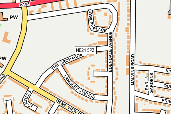 NE24 5PZ map - OS OpenMap – Local (Ordnance Survey) NE24 5PZ map - OS OpenMap – Local (Ordnance Survey)
