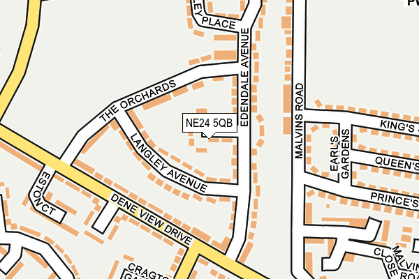 NE24 5QB map - OS OpenMap – Local (Ordnance Survey) NE24 5QB map - OS OpenMap – Local (Ordnance Survey)