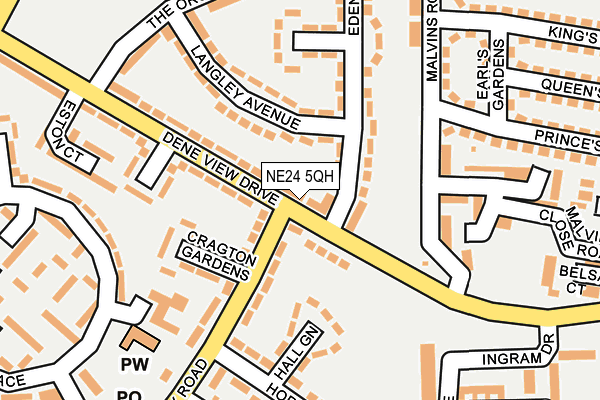 NE24 5QH map - OS OpenMap – Local (Ordnance Survey) NE24 5QH map - OS OpenMap – Local (Ordnance Survey)