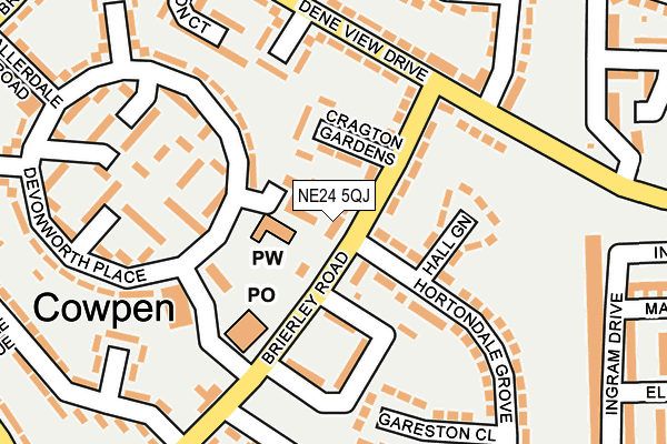 NE24 5QJ map - OS OpenMap – Local (Ordnance Survey) NE24 5QJ map - OS OpenMap – Local (Ordnance Survey)