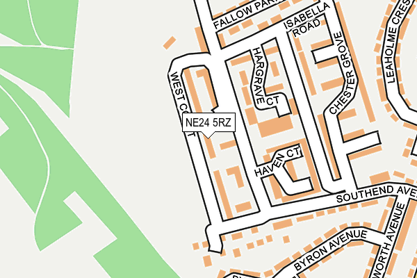 NE24 5RZ map - OS OpenMap – Local (Ordnance Survey) NE24 5RZ map - OS OpenMap – Local (Ordnance Survey)