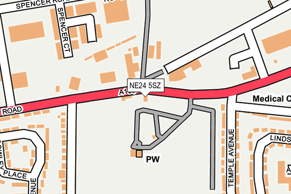 NE24 5SZ map - OS OpenMap – Local (Ordnance Survey) NE24 5SZ map - OS OpenMap – Local (Ordnance Survey)