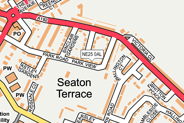 NE25 0AL map - OS OpenMap – Local (Ordnance Survey) NE25 0AL map - OS OpenMap – Local (Ordnance Survey)