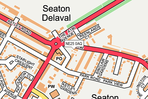 NE25 0AQ map - OS OpenMap – Local (Ordnance Survey)