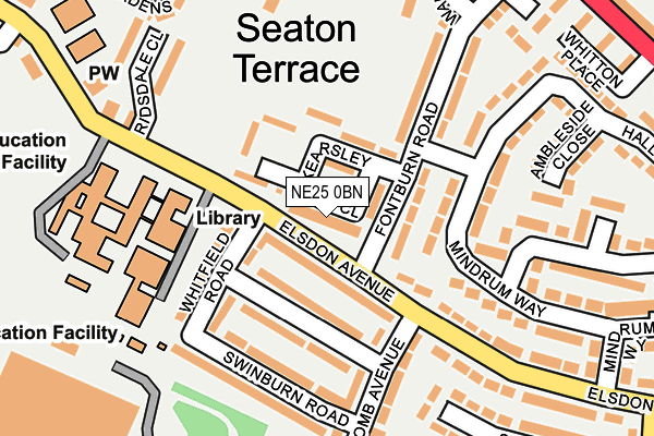 NE25 0BN map - OS OpenMap – Local (Ordnance Survey)