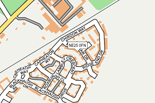 NE25 0FN map - OS OpenMap – Local (Ordnance Survey) NE25 0FN map - OS OpenMap – Local (Ordnance Survey)