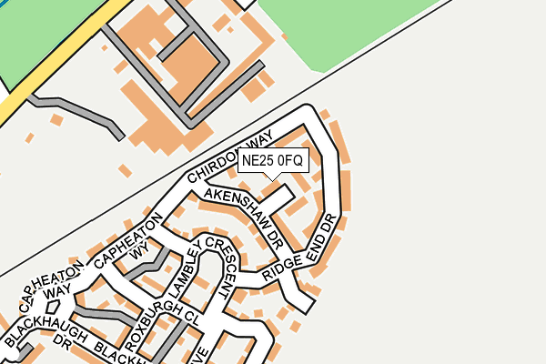 NE25 0FQ map - OS OpenMap – Local (Ordnance Survey) NE25 0FQ map - OS OpenMap – Local (Ordnance Survey)