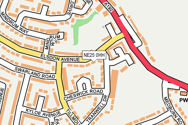 NE25 0HH map - OS OpenMap – Local (Ordnance Survey)