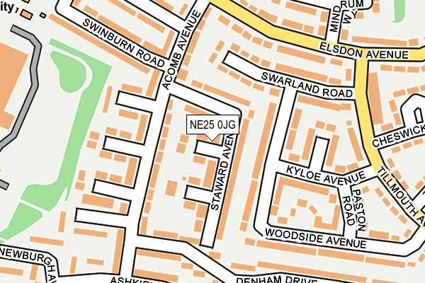 NE25 0JG map - OS OpenMap – Local (Ordnance Survey) NE25 0JG map - OS OpenMap – Local (Ordnance Survey)