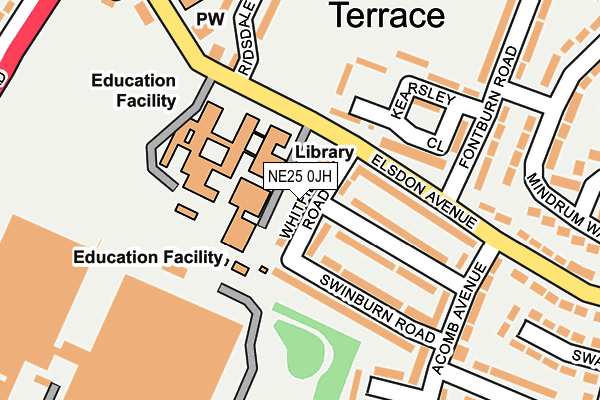 NE25 0JH map - OS OpenMap – Local (Ordnance Survey) NE25 0JH map - OS OpenMap – Local (Ordnance Survey)