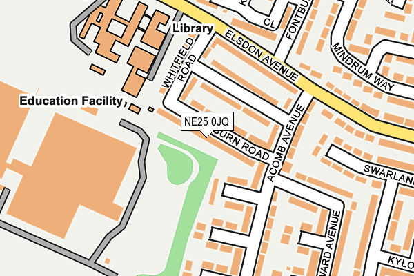 NE25 0JQ map - OS OpenMap – Local (Ordnance Survey) NE25 0JQ map - OS OpenMap – Local (Ordnance Survey)