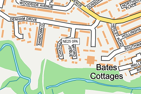 NE25 0PA map - OS OpenMap – Local (Ordnance Survey) NE25 0PA map - OS OpenMap – Local (Ordnance Survey)