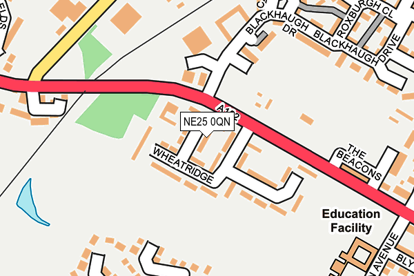 NE25 0QN map - OS OpenMap – Local (Ordnance Survey)