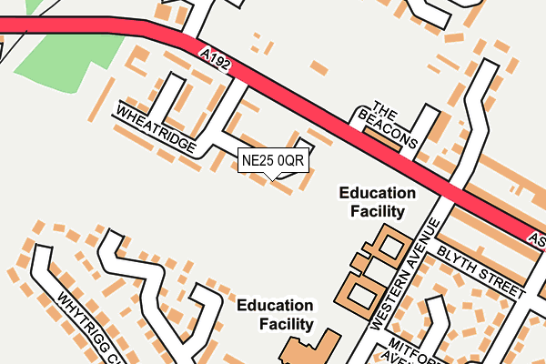 NE25 0QR map - OS OpenMap – Local (Ordnance Survey) NE25 0QR map - OS OpenMap – Local (Ordnance Survey)