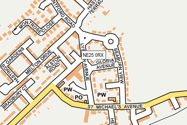 NE25 0RX map - OS OpenMap – Local (Ordnance Survey) NE25 0RX map - OS OpenMap – Local (Ordnance Survey)