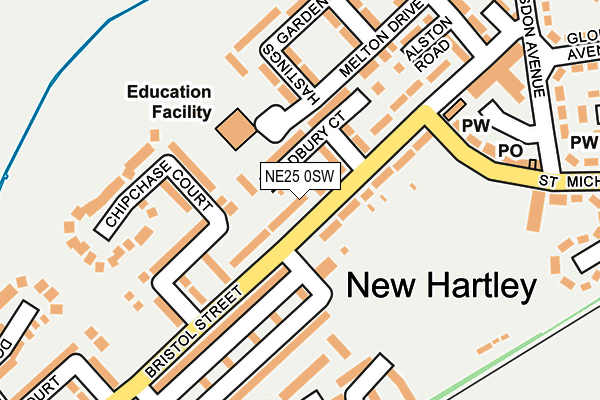 NE25 0SW map - OS OpenMap – Local (Ordnance Survey) NE25 0SW map - OS OpenMap – Local (Ordnance Survey)