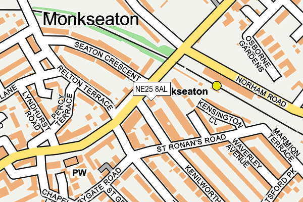 NE25 8AL map - OS OpenMap – Local (Ordnance Survey) NE25 8AL map - OS OpenMap – Local (Ordnance Survey)