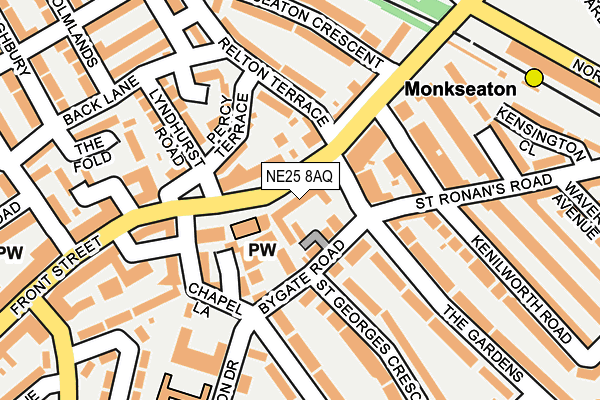 NE25 8AQ map - OS OpenMap – Local (Ordnance Survey) NE25 8AQ map - OS OpenMap – Local (Ordnance Survey)