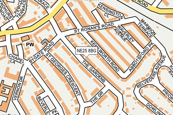 NE25 8BG map - OS OpenMap – Local (Ordnance Survey) NE25 8BG map - OS OpenMap – Local (Ordnance Survey)