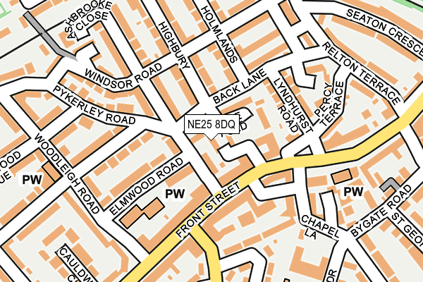 NE25 8DQ map - OS OpenMap – Local (Ordnance Survey) NE25 8DQ map - OS OpenMap – Local (Ordnance Survey)