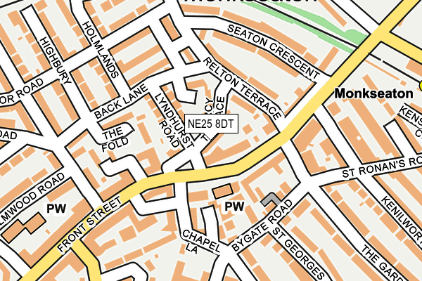 NE25 8DT map - OS OpenMap – Local (Ordnance Survey) NE25 8DT map - OS OpenMap – Local (Ordnance Survey)
