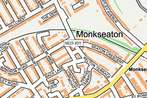 NE25 8DY map - OS OpenMap – Local (Ordnance Survey) NE25 8DY map - OS OpenMap – Local (Ordnance Survey)