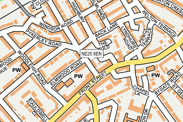 NE25 8EN map - OS OpenMap – Local (Ordnance Survey) NE25 8EN map - OS OpenMap – Local (Ordnance Survey)