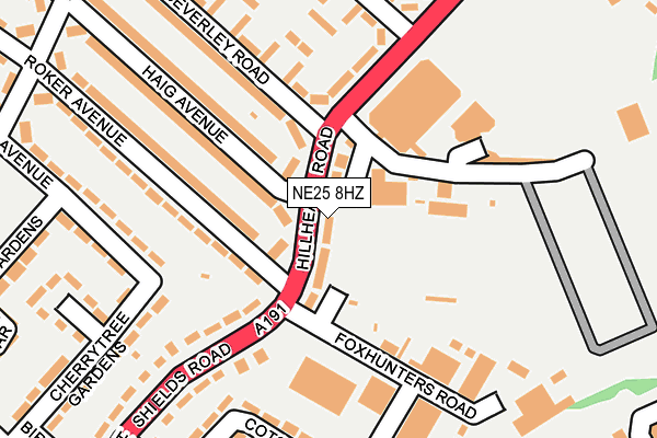 NE25 8HZ map - OS OpenMap – Local (Ordnance Survey) NE25 8HZ map - OS OpenMap – Local (Ordnance Survey)