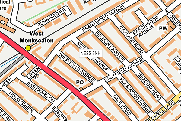 NE25 8NH map - OS OpenMap – Local (Ordnance Survey) NE25 8NH map - OS OpenMap – Local (Ordnance Survey)