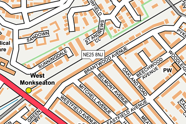 NE25 8NJ map - OS OpenMap – Local (Ordnance Survey) NE25 8NJ map - OS OpenMap – Local (Ordnance Survey)