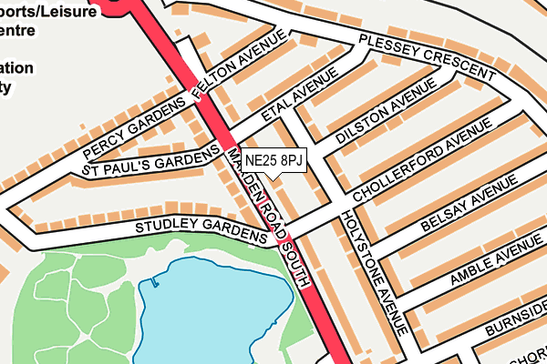 NE25 8PJ map - OS OpenMap – Local (Ordnance Survey) NE25 8PJ map - OS OpenMap – Local (Ordnance Survey)