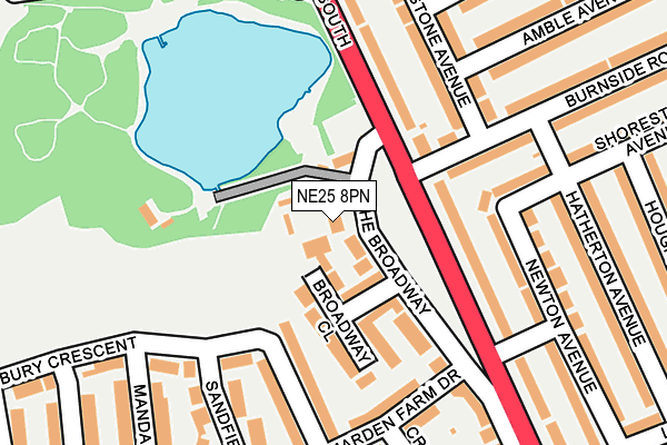 NE25 8PN map - OS OpenMap – Local (Ordnance Survey) NE25 8PN map - OS OpenMap – Local (Ordnance Survey)