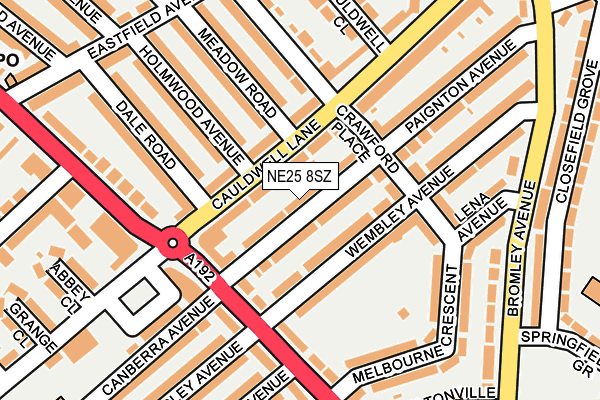 NE25 8SZ map - OS OpenMap – Local (Ordnance Survey) NE25 8SZ map - OS OpenMap – Local (Ordnance Survey)