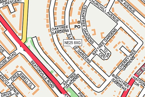 NE25 8XG map - OS OpenMap – Local (Ordnance Survey) NE25 8XG map - OS OpenMap – Local (Ordnance Survey)