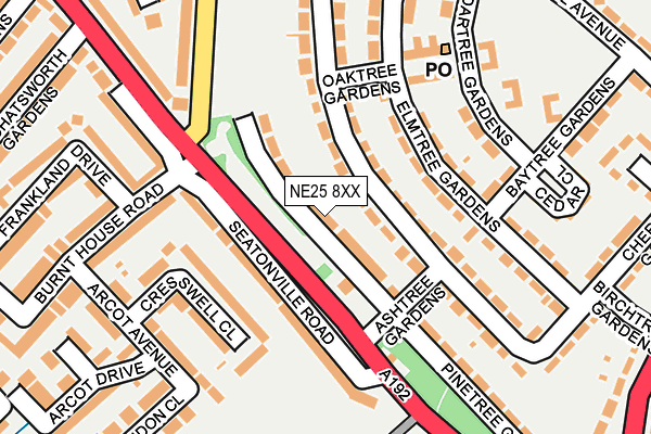 NE25 8XX map - OS OpenMap – Local (Ordnance Survey) NE25 8XX map - OS OpenMap – Local (Ordnance Survey)