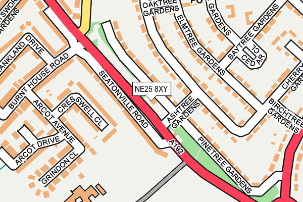 NE25 8XY map - OS OpenMap – Local (Ordnance Survey) NE25 8XY map - OS OpenMap – Local (Ordnance Survey)