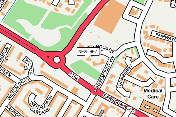 NE25 9EZ map - OS OpenMap – Local (Ordnance Survey) NE25 9EZ map - OS OpenMap – Local (Ordnance Survey)
