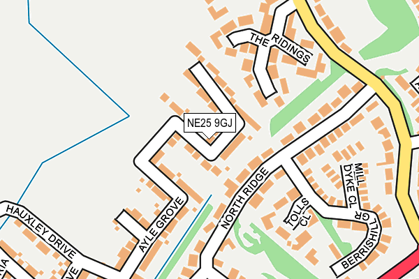 NE25 9GJ map - OS OpenMap – Local (Ordnance Survey) NE25 9GJ map - OS OpenMap – Local (Ordnance Survey)