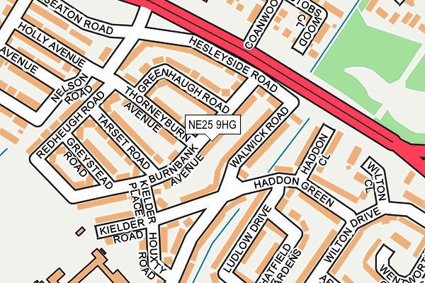 NE25 9HG map - OS OpenMap – Local (Ordnance Survey) NE25 9HG map - OS OpenMap – Local (Ordnance Survey)