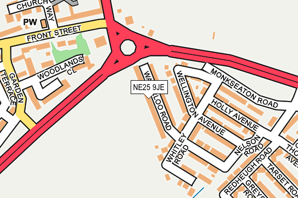 NE25 9JE map - OS OpenMap – Local (Ordnance Survey) NE25 9JE map - OS OpenMap – Local (Ordnance Survey)