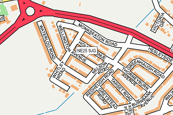 NE25 9JG map - OS OpenMap – Local (Ordnance Survey) NE25 9JG map - OS OpenMap – Local (Ordnance Survey)