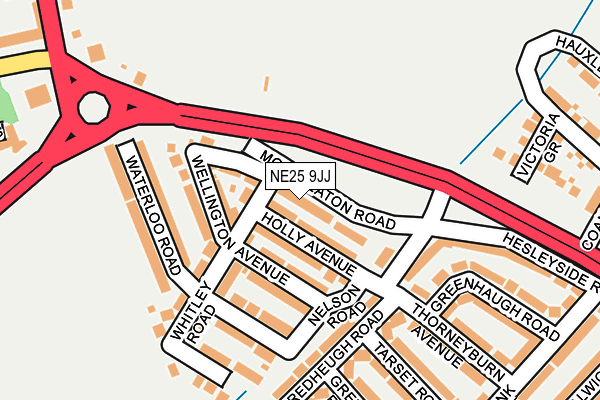 NE25 9JJ map - OS OpenMap – Local (Ordnance Survey) NE25 9JJ map - OS OpenMap – Local (Ordnance Survey)