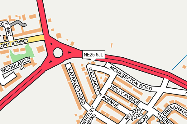 NE25 9JL map - OS OpenMap – Local (Ordnance Survey) NE25 9JL map - OS OpenMap – Local (Ordnance Survey)