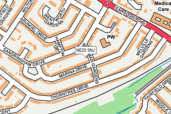 NE25 9NJ map - OS OpenMap – Local (Ordnance Survey) NE25 9NJ map - OS OpenMap – Local (Ordnance Survey)