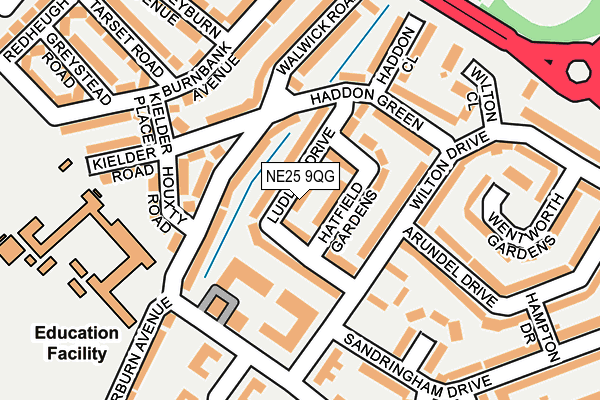 NE25 9QG map - OS OpenMap – Local (Ordnance Survey) NE25 9QG map - OS OpenMap – Local (Ordnance Survey)