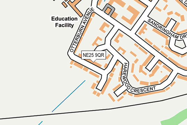 NE25 9QR map - OS OpenMap – Local (Ordnance Survey) NE25 9QR map - OS OpenMap – Local (Ordnance Survey)
