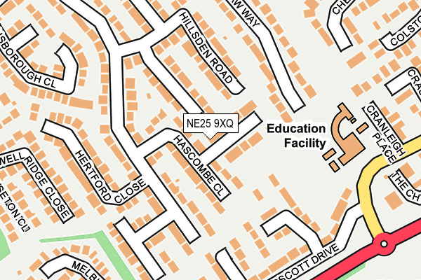 NE25 9XQ map - OS OpenMap – Local (Ordnance Survey) NE25 9XQ map - OS OpenMap – Local (Ordnance Survey)