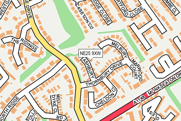 NE25 9XW map - OS OpenMap – Local (Ordnance Survey) NE25 9XW map - OS OpenMap – Local (Ordnance Survey)